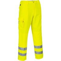 Portwest E046 Mens Class 1 Hi Vis Combat Trousers Yellow 2XL 32