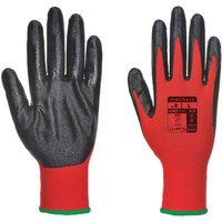 Portwest Flexo Grip Nitrile Tradesmans Gloves Red / Black 2XL