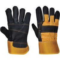 Portwest Heavy Duty Furniture Hide Rigger Gloves Yellow XL