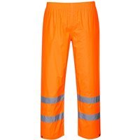 Portwest Hi Vis Rain Trousers Orange XS