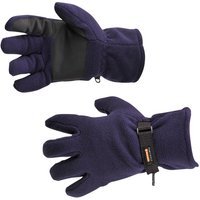 Portwest Insulatex Lined Fleece Gripper Gloves Navy One Size