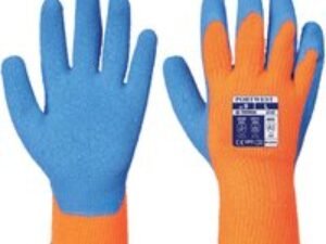 Portwest Latex Grip Gloves for Cold Conditions Orange / Blue 2XL