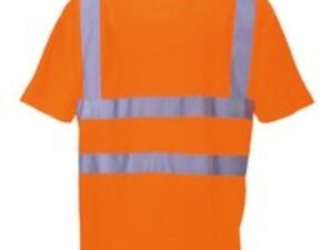 Portwest Mens Hi Vis Short Sleeve T Shirt Orange 4XL