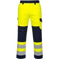 Portwest MV46 Hi Vis Modaflame Trousers Yellow / Navy L 31