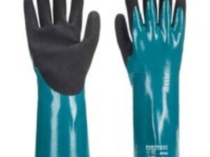 Portwest Nitrile Sandy Grip Lite Gauntlets Blue / Black 2XL