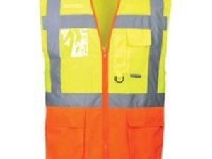 Portwest Prague Executive Class 2 Hi Vis Waistcoat Yellow / Orange S