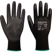 Portwest PU Palm General Handling Grip Gloves Black XS