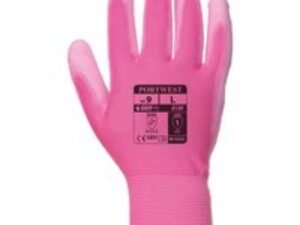 Portwest PU Palm General Handling Grip Gloves Pink L