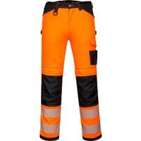 Portwest PW34 Hi Vis Work Trousers Orange / Black 32" 31