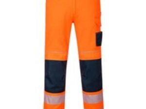 Portwest PW34 Hi Vis Work Trousers Orange / Navy 30" 31