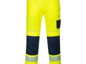 Portwest PW34 Hi Vis Work Trousers Yellow / Navy 28" 31