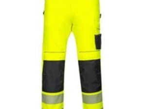 Portwest PW3 Hi Vis Lightweight Stretch Trousers Yellow / Black 48" 31