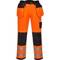 Portwest PW3 Hi Vis Stretch Holster Trousers Orange / Black 34" 31