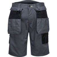 Portwest PW3 Mens Holster Work Shorts Grey / Black 32