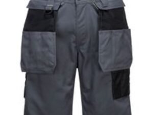 Portwest PW3 Mens Holster Work Shorts Grey / Black 40