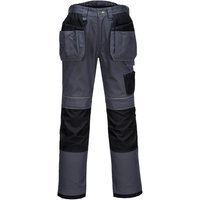 Portwest PW3 Mens Holster Work Trousers Grey / Black 44" 31