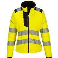 Portwest PW3 Womens Hi Vis Softshell Jacket Yellow / Black M