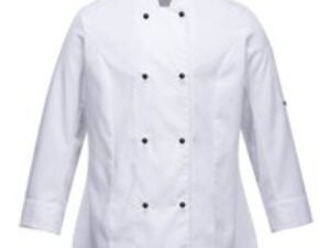 Portwest Rachel Womens Chefs Long Sleeve Jacket White S