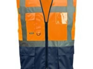 Portwest Warsaw Executive Class 1 Hi Vis Vest Orange / Navy S