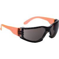 Portwest Wrap Around Plus Safety Glasses Peach Smoke