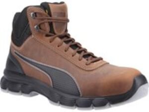 Puma Mens Safety Condor Mid Safety Boots Brown Size 6