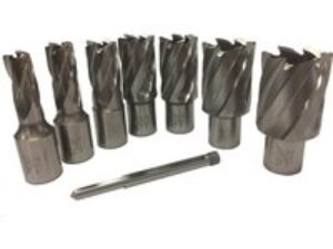 Rotabroach 7 Piece Raptor Mag Drill Hole Cutter Set and Pilot