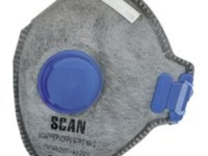 Scan FFP2 Fold Flat Disposable Odour Mask Valved Pack of 3