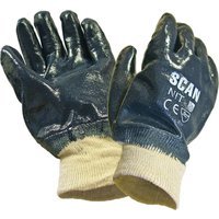 Scan Nitrile Heavy Duty Gloves Green One Size