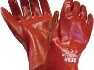 Scan PVC Gauntlet Glove Red L