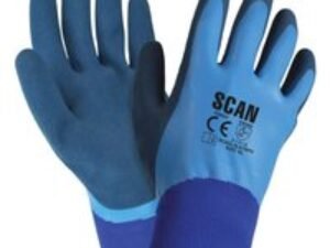 Scan Waterproof Latex Gloves Blue XL