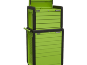 Sealey 11 Drawer Push To Open Roller Cabinet and Chest Combo Green