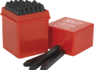 Sealey 36 Piece Letter and Number Punch Set 2.5mm