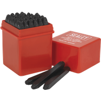 Sealey 36 Piece Letter and Number Punch Set 2.5mm