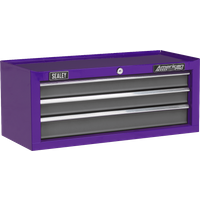 Sealey 3 Drawer Mid Tool Chest Purple / grey