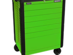 Sealey 7 Drawer Push To Open Hi Vis Tool Roller Cabinet Green