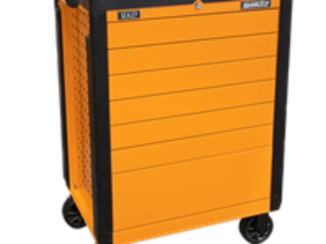 Sealey 7 Drawer Push To Open Hi Vis Tool Roller Cabinet Orange