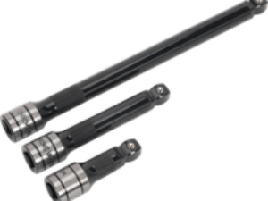 Sealey AK7692 1/2 Drive 3 Piece Wobble Rigid Extension Bar Adaptor and Universal Joint Set 1/2