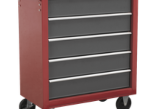 Sealey American Pro 5 Drawer Roller Cabinet Red / Grey
