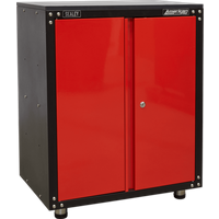Sealey American Pro Modular 2 Door Cabinet and Worktop Black / Red