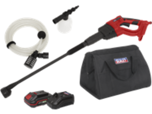 Sealey CP20VPW 20v Cordless Pressure Washer 1 x 2ah Li-ion Charger Bag
