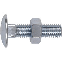 Sealey DIN 603 Coach Bolts and Nuts Zinc Plated M10 40mm Pack of 50