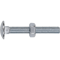 Sealey DIN 603 Coach Bolts and Nuts Zinc Plated M10 75mm Pack of 50
