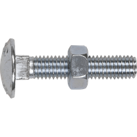 Sealey DIN 603 Coach Bolts and Nuts Zinc Plated M8 40mm Pack of 50