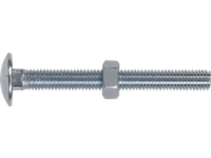 Sealey DIN 603 Coach Bolts and Nuts Zinc Plated M8 75mm Pack of 50