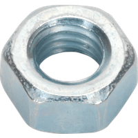Sealey Din 934 Zinc Plated Steel Nuts M5 Thread Pack of 100