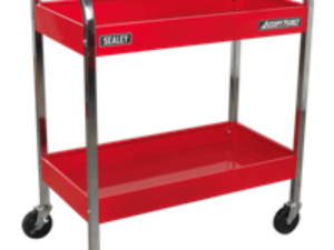 Sealey Heavy Duty 2 Shelf Workshop Trolley Red