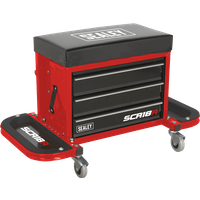 Sealey Mechanics Rolling Tool Box Seat Red 670mm
