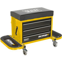 Sealey Mechanics Rolling Tool Box Seat Yellow 670mm