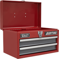 Sealey Mini 2 Drawer Portable Tool Chest Red