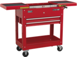 Sealey Mobile Steel Tool and Parts Trolley Red